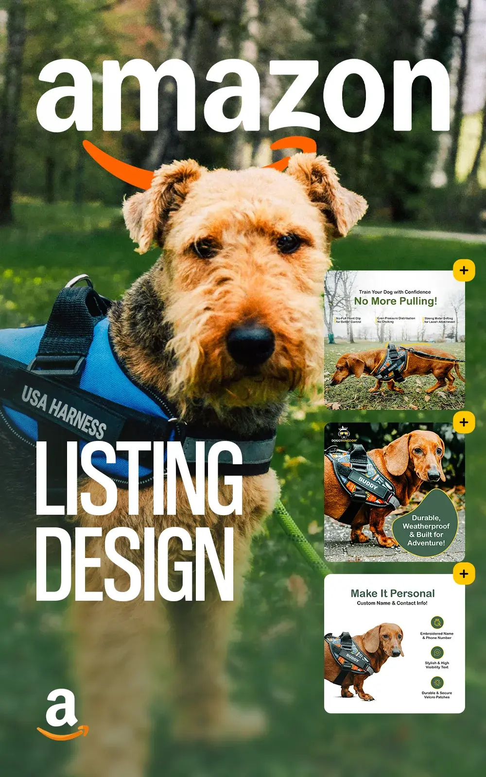Doggy Kingdom No-Pull Dog Harness Amazon Listing Images · Amazon A+ Content & Listing Design case study cover
