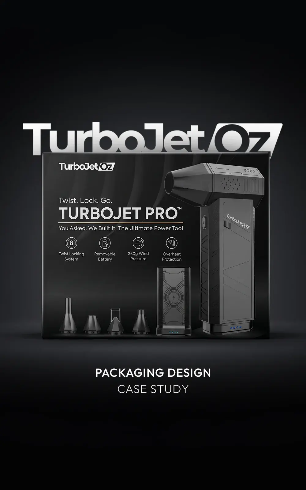 TurboJet Oz Power Tool Packaging · Packaging & Product Design case study cover