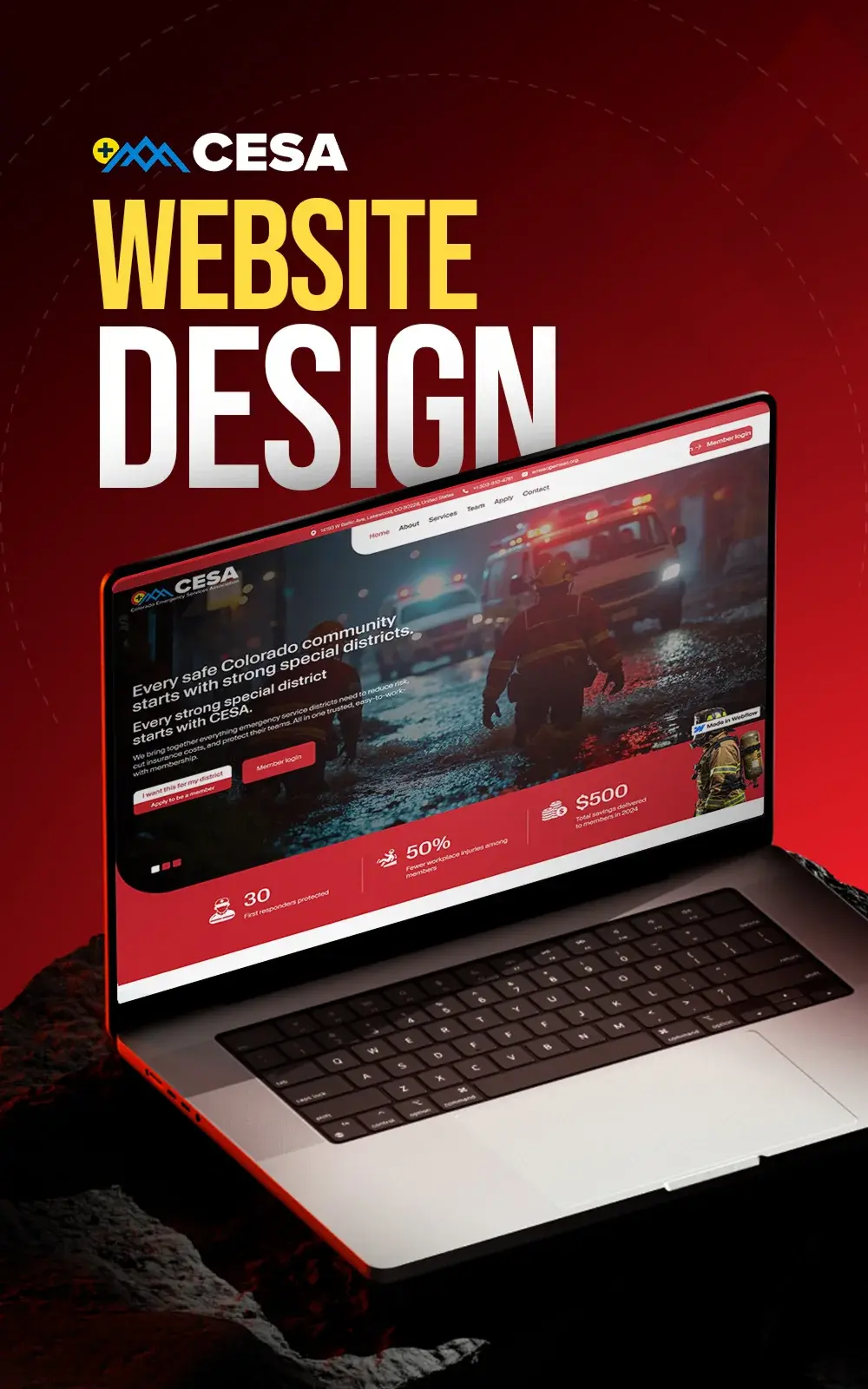 CESA Emergency Services Website Redesign · UX/UI, Web & App Design case study cover
