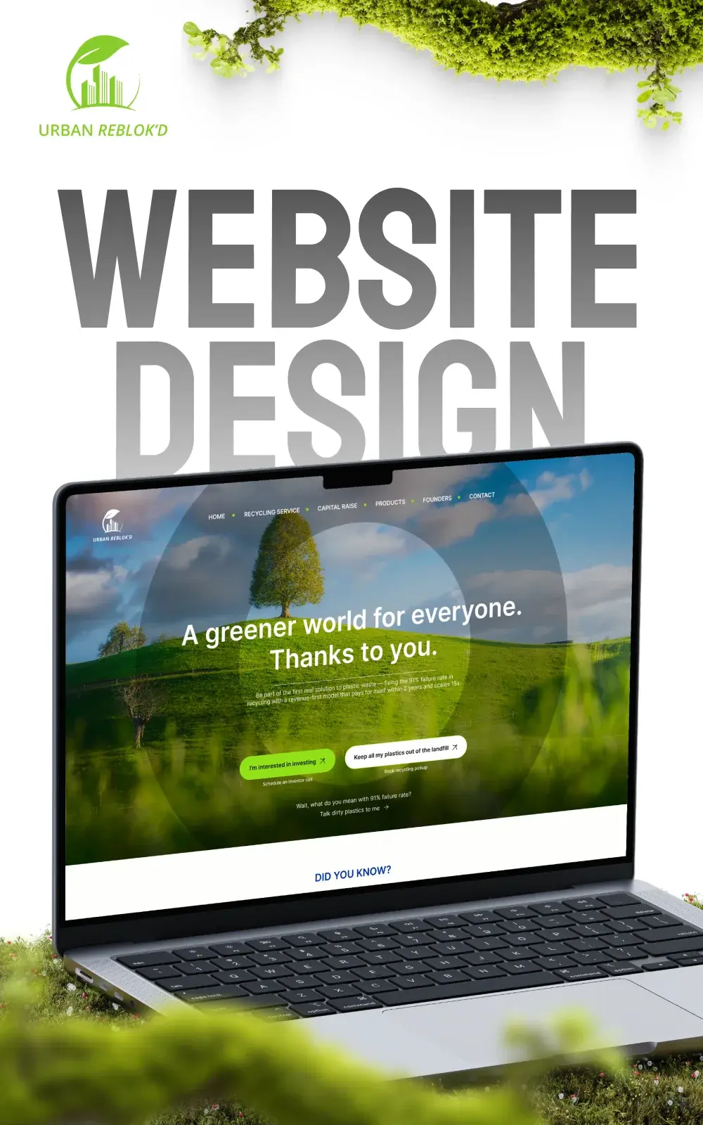 Urban Reblok'd Recycling Website · UX/UI, Web & App Design case study cover