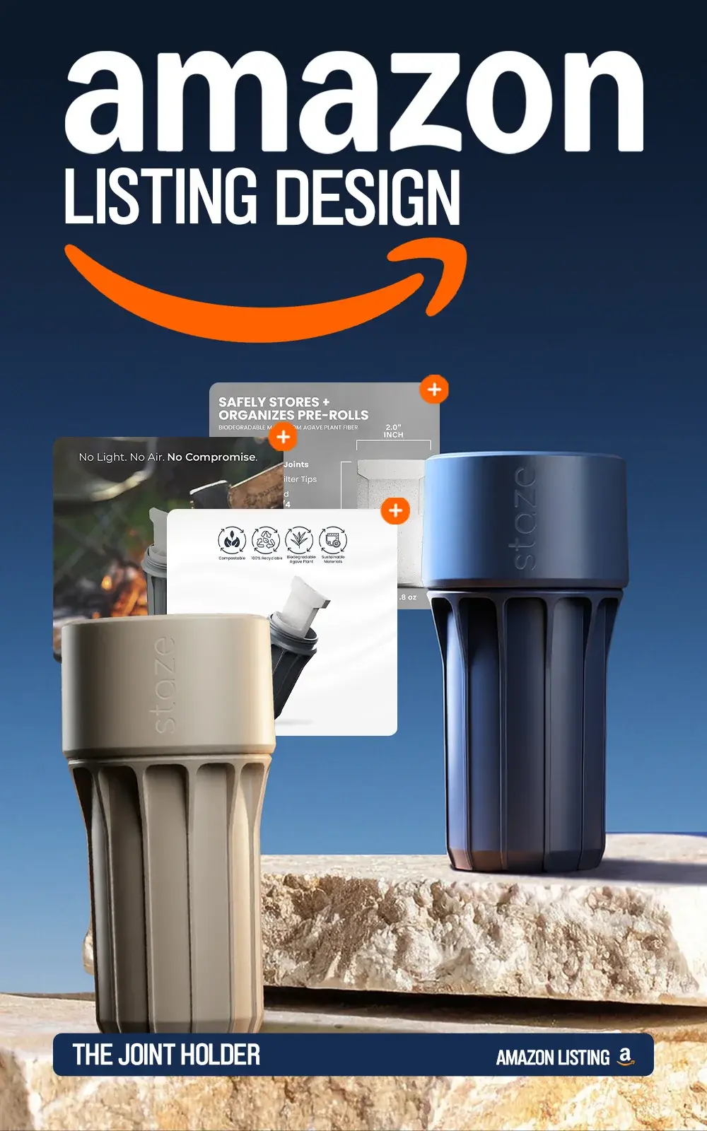 Staze Joint Holder Amazon Listing Images · Amazon A+ Content & Listing Design case study cover