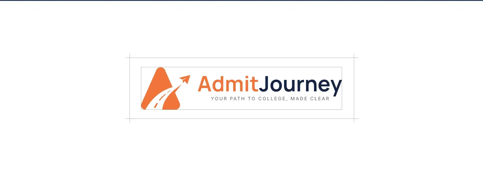 The full Admit Journey logo lockup with the tagline your path to college, made clear