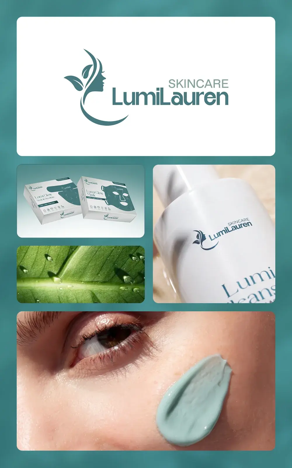 LumiLauren Skincare Brand Identity & Packaging · Brand Identity & Logo Design case study cover