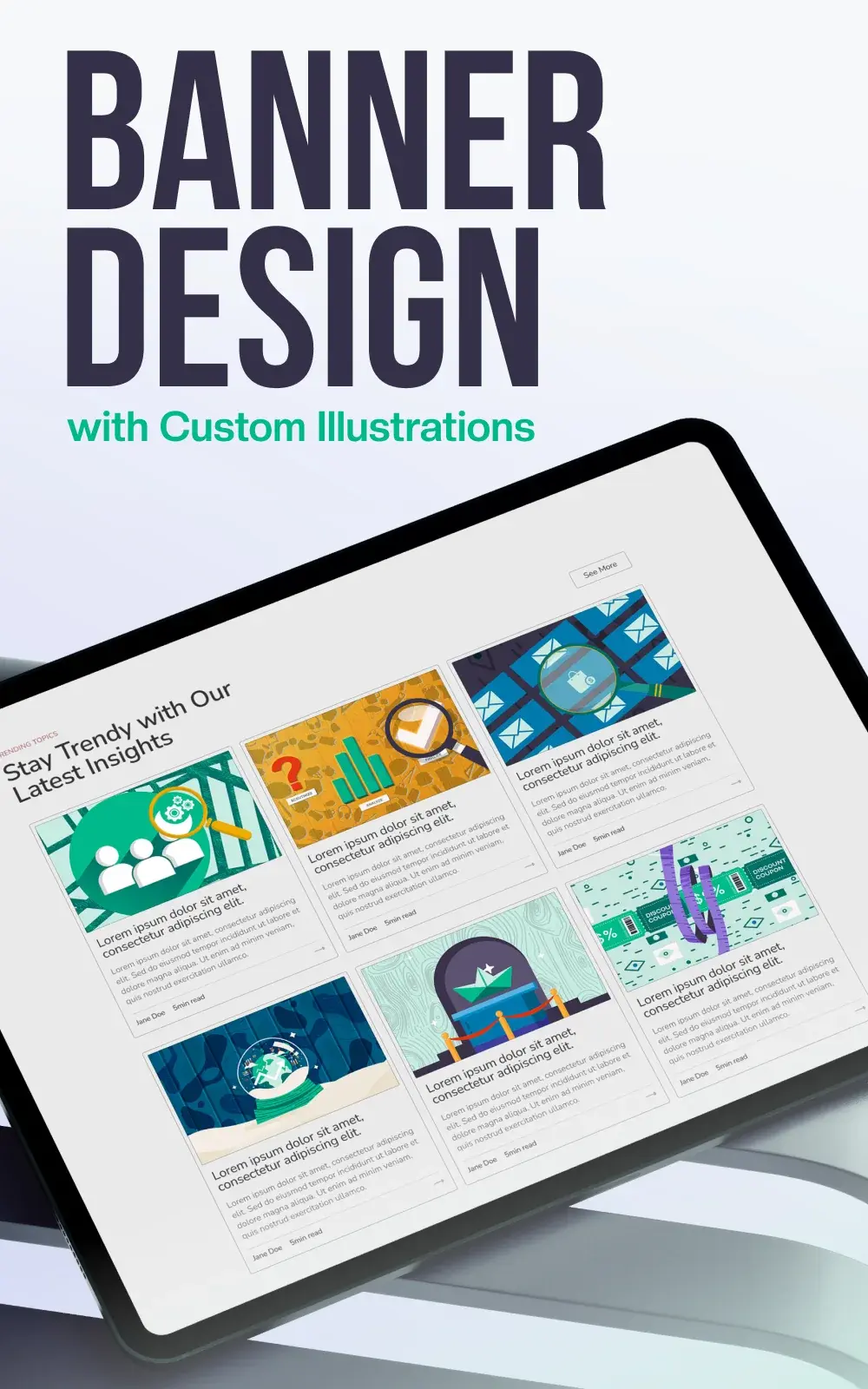 2 Visions Blog Banner Illustrations · Graphic & Digital Design case study cover