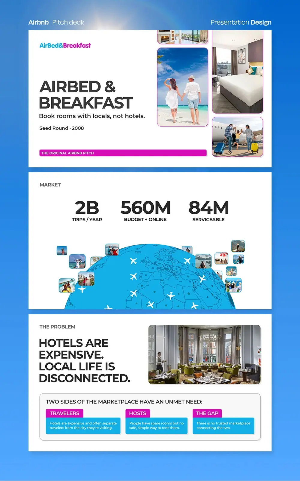 Airbnb Seed Pitch Deck Redesign Concept cover