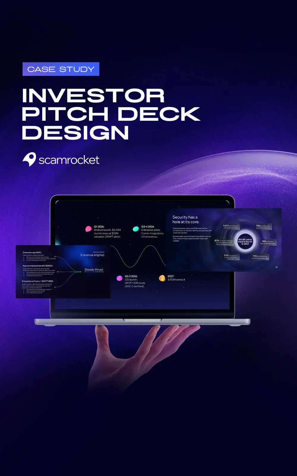 ScamRocket Investor Pitch Deck · Pitch Decks & Presentations case study cover