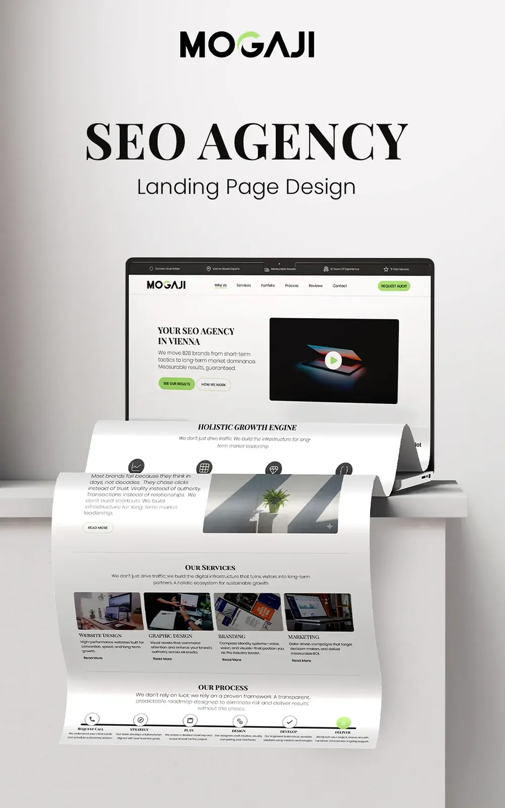Mogaji SEO Agency Landing Page · UX/UI, Web & App Design case study cover