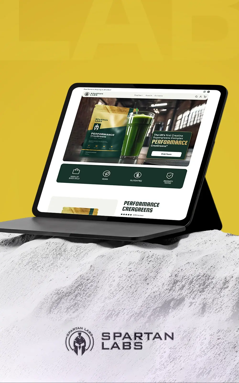 Spartan Labs Performance CreaGreens Website cover