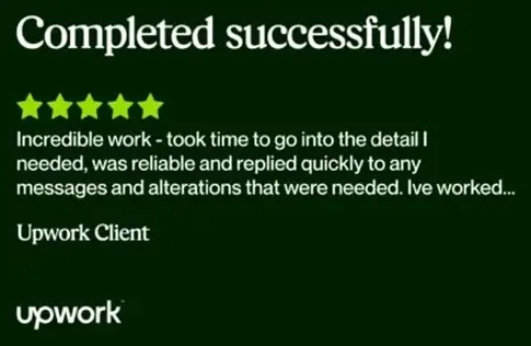 Upwork review screenshot from Babar Raja