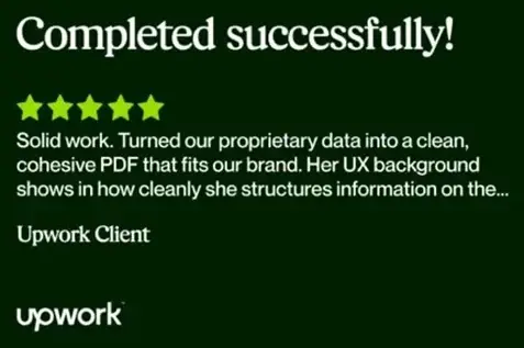 Upwork review screenshot from Francesco Castronovo