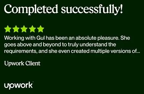 Upwork review screenshot from Sana Ennafati