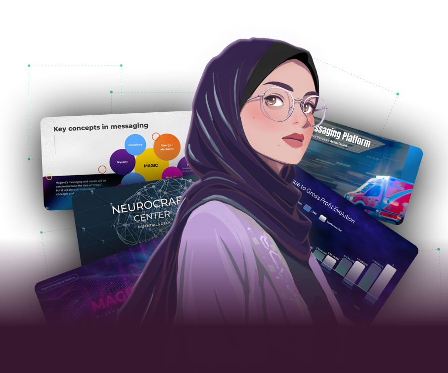 Pitch deck and presentation design preview